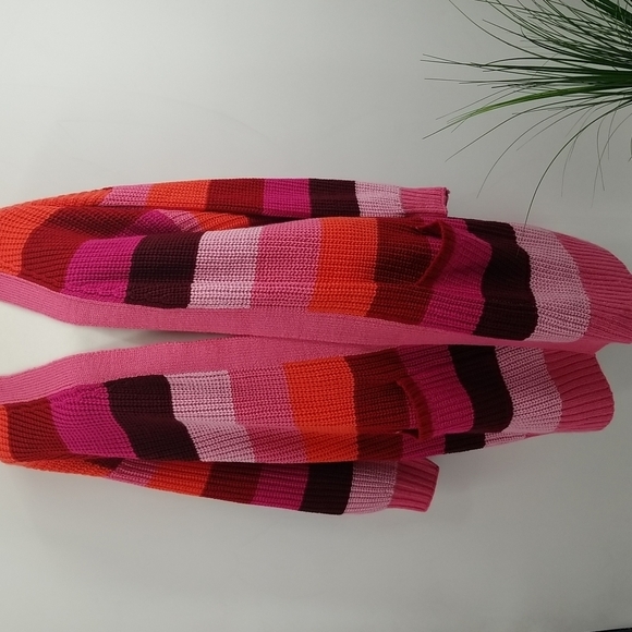 St John's Bay Long Multicolored Cardigan Duster Sweater - Picture 8 of 9